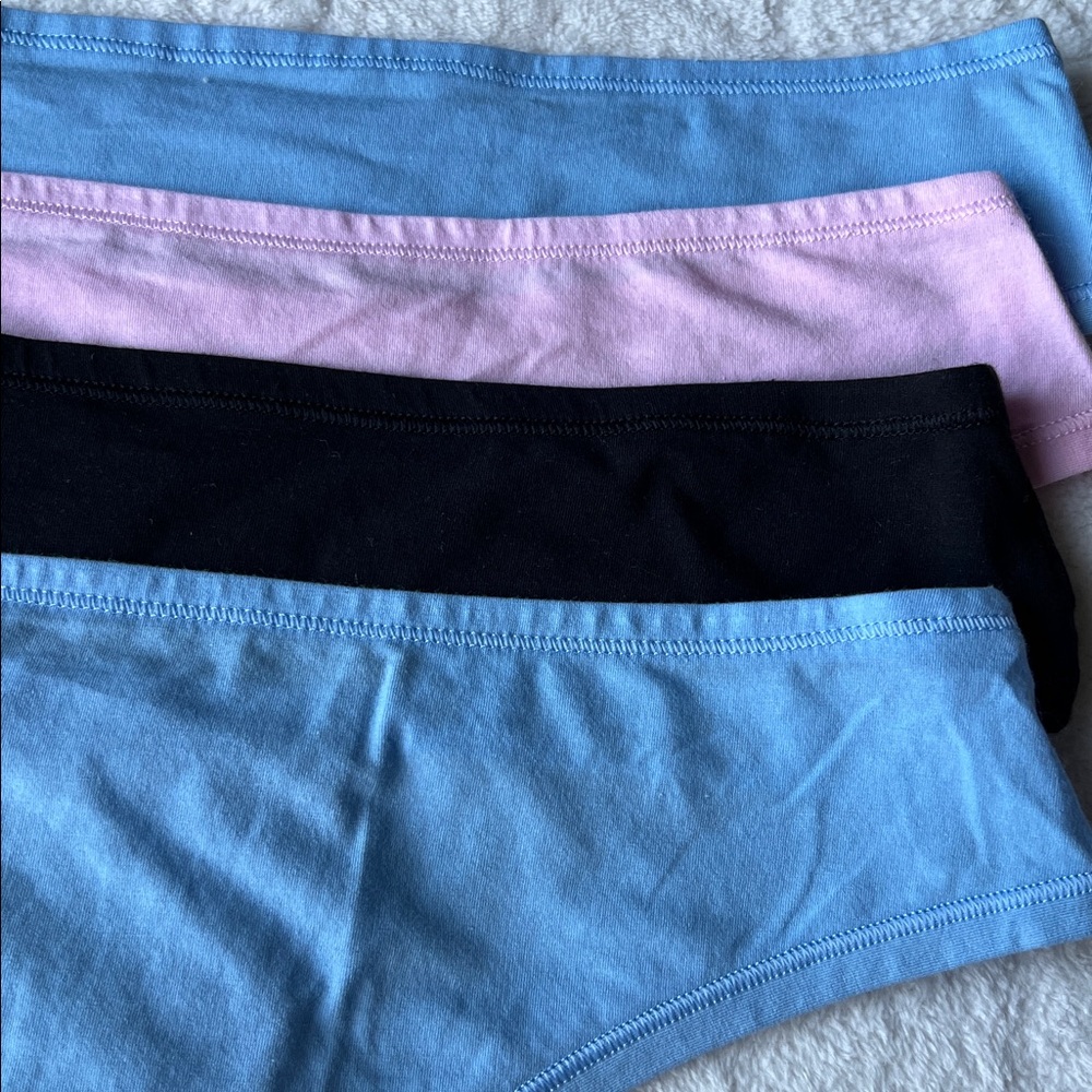 (4) Hanky Panky Play Cotton Natural Rise Thongs